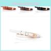 Elegant Retro Fashionable Women's Thin Waist Belt Crafted From Durable Pu Leather Available In Multiple Colors