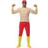 Halloween Adult Muscle Dress Hunk Fake Abs Spoof Weird Man Cosplay Party Dress