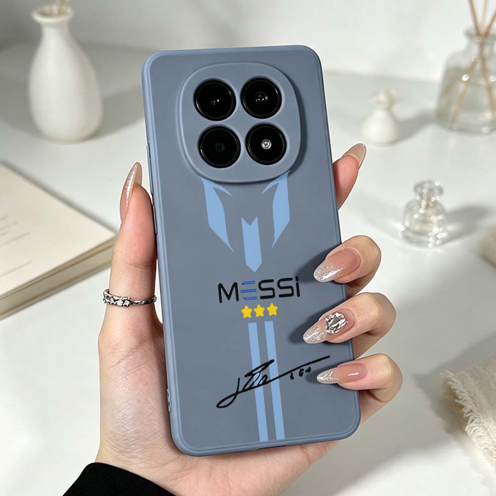 Custodia per Telefono Design Calcio M-Messi Per Xiaomi POCO X8 X7 X6 M8 M7 M6 F8 F7 F6 Pro Max Copertura Liquida in Silicone Ultra Morbido