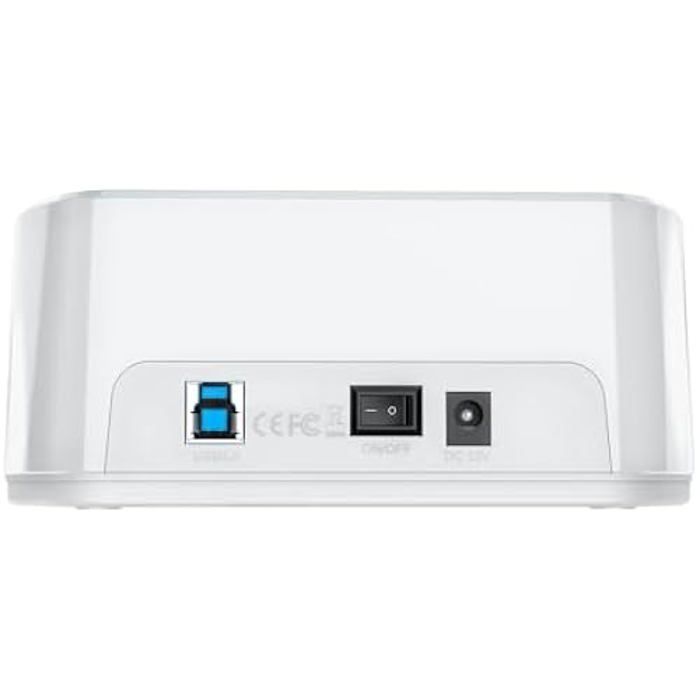 AISENS - ASDS-D02W - Station d'accueil Double Baie Asds-D02W SATA 2.5/3.5 A USB 3.0/3.1 Gen1, Clone, Blanc