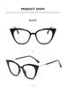 Women's Cat-Eye Prescription Glasses with Spring Hinge, Anti-Blue Light Slimming Design for Larger Faces.