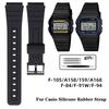 18mm Silicone Rubber Strap for Casio W800H W800H A158/168 AE1200/1300 SGW400 F91W F84 F105/108 Bracelet Soft Black Watchbands