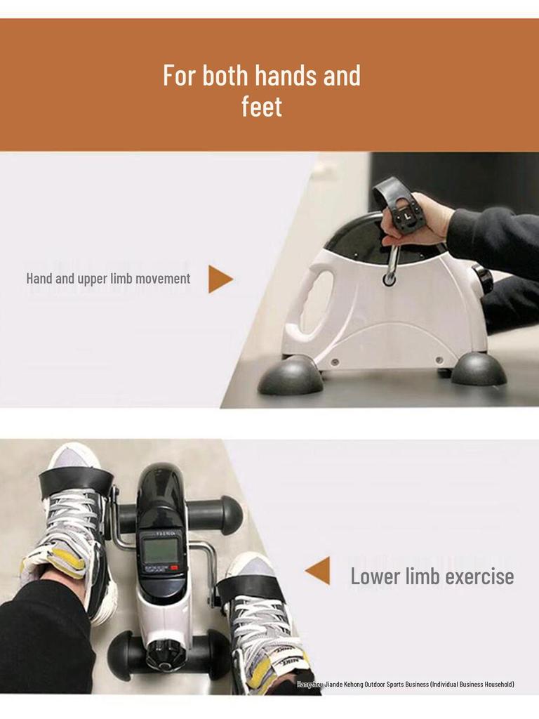 Dual-Use Mini Pedal Bike: Hand & Foot Rehabilitation Stepper for Seniors and Adults