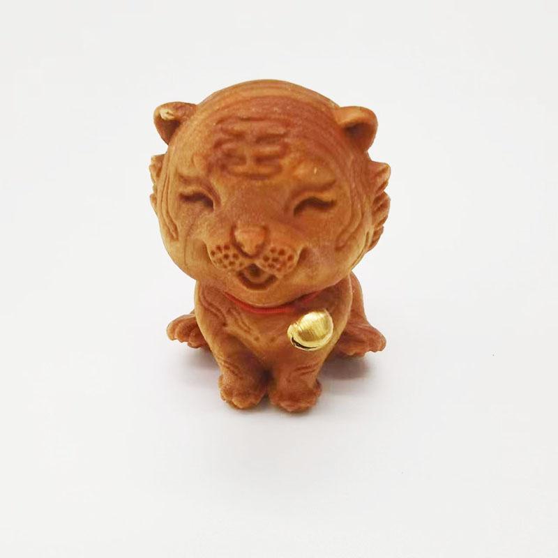 Mini Holz 12 Tierkreiszeichen Drache Affe Küken Ochse Tiger Hase Schlange Maus Tiere Figur 1,96" Büro Wohnkultur Geburtstagsgeschenk