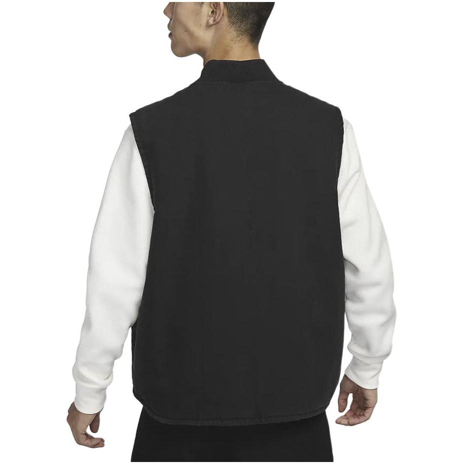 Nike Solid Color Zip Casual Sleeveless Vest Men Outerwear Black FQ1862-010