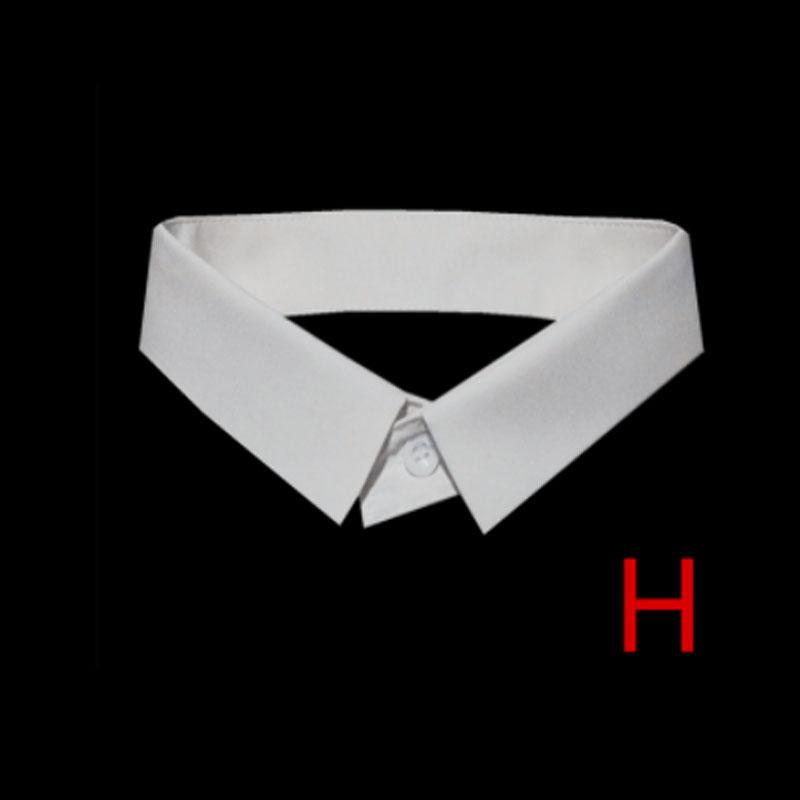 Perfect Match White Fake Collar Shirt Women Men Stripe Lapel False Collars Woman Men Removable Detachable Collar Neckline Faux Col