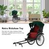 Simulation Rickshaw Model Toy Alloy Delicate Details Exquisite Workmanship Jinrikisha Decoration for Home Decoration
