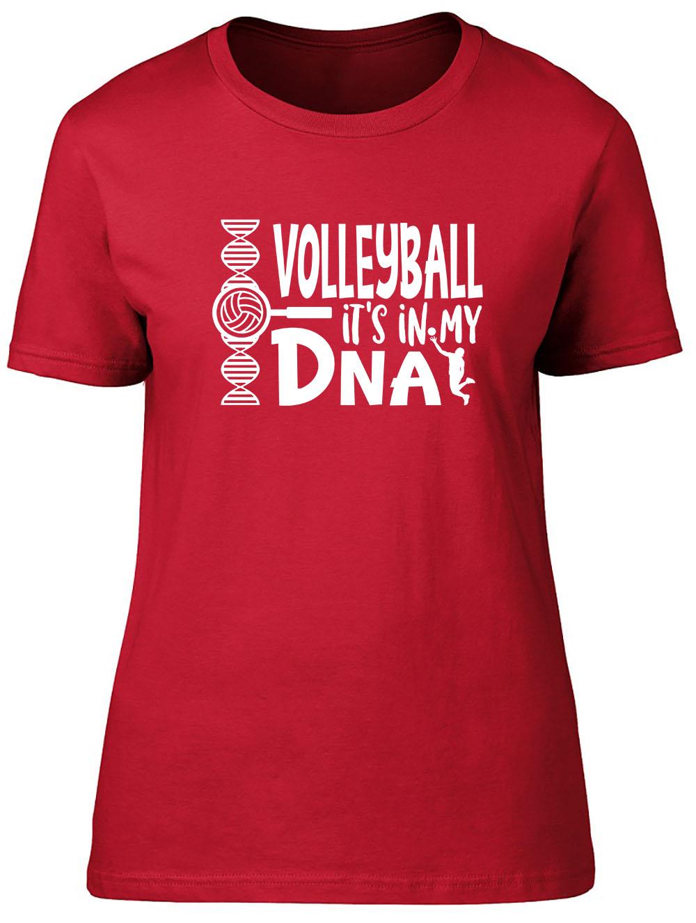 Volleyball Its in my DNA Fitted Unisexs Ladies T Shirt 2XL