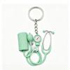 Stethoscope Keychain Mini 2D Flat Cute Shape Medical Themed Nurse Bag Charm Exquisite Souvenir Gift for Hospital Workers