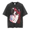 Elfen Lied Anime T-Shirt Vintage Gewaschen Y2k Ästhetik Unisex Oversized Kurzarm Sommer Baumwolle Retro Streetwear 2026 Heißer Verkauf