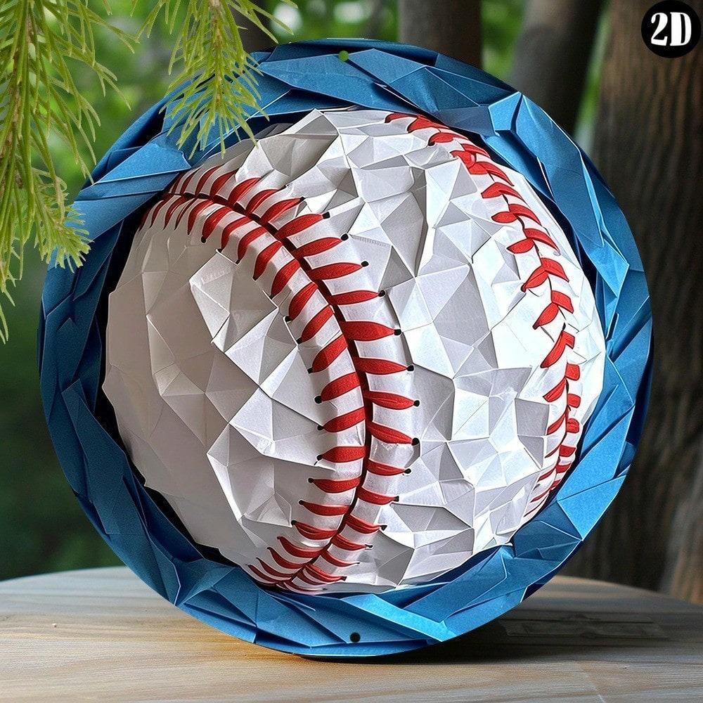 Baseball Metallschild 8x8 Zoll Sportfan Geschenk Heim Büro Dekor
