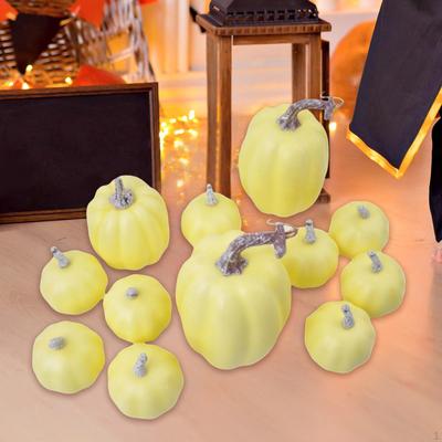 12 Pieces Foam Pumpkins Artificial Halloween Decor Harvest Decorative for