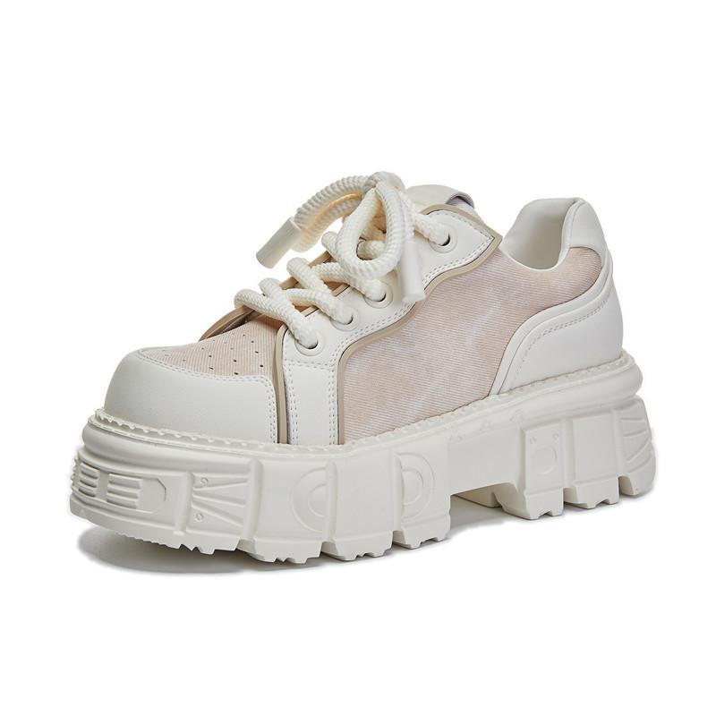 Daddy Shoes Women's Spring 2025 New Thick-soled Heightening Bread Shoes Women's Casual Versatile Women's Shoes Trend