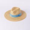 Spring and summer new fashion casual multi-color webbing big eaves straw grass jazz hat outdoor beach shade Internet celebrity straw hat