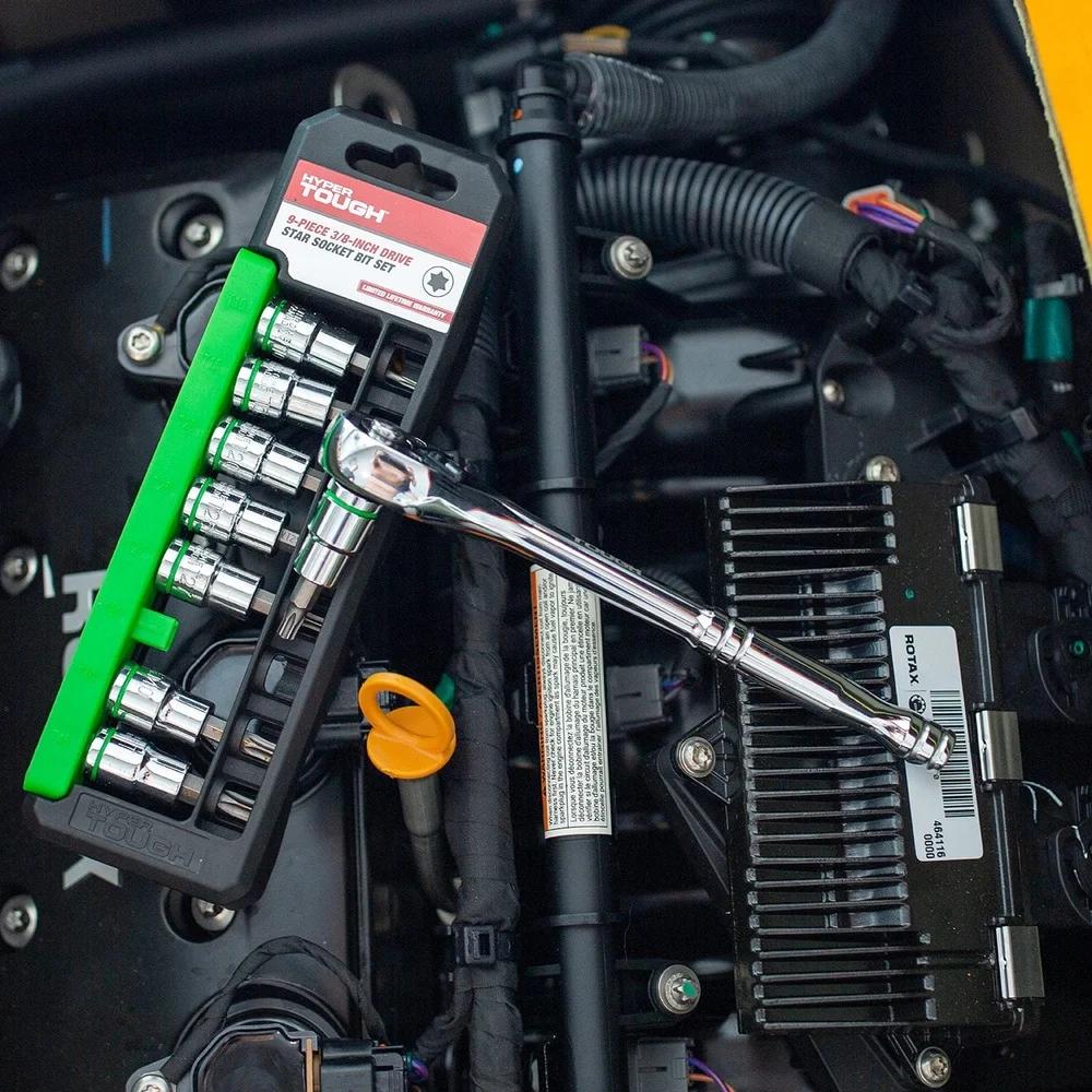 1/2 Inch Drive 72-Tooth Pear Head Ratchet Chrome Quick Release Heavy Duty Steel Tool Ergonomic Handle 5800V