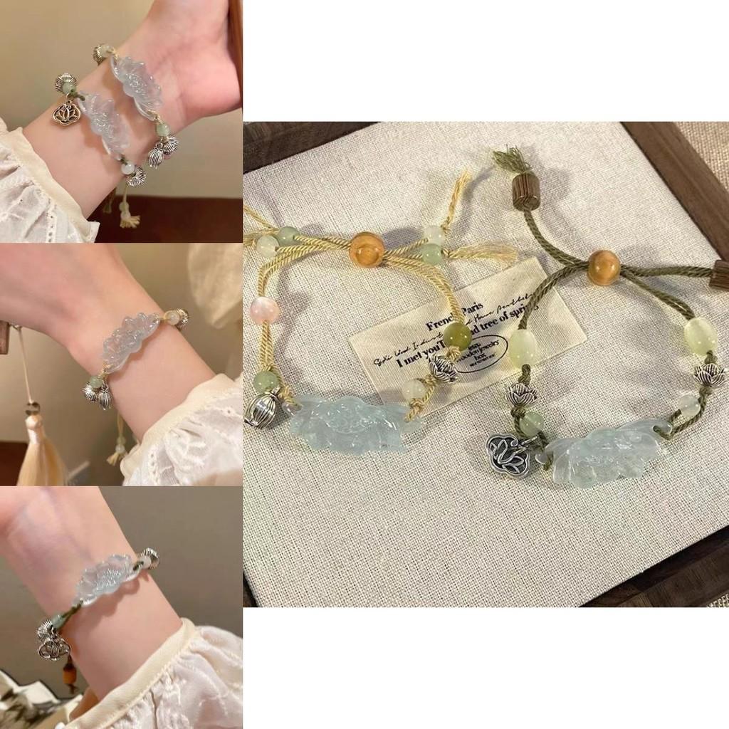 Stylish Alloy Plated Lotus Pull Bracelet For Women Geometric Design Ethnic Retro