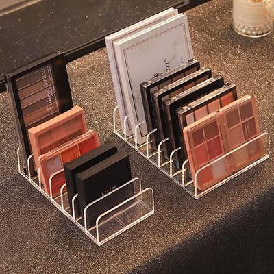 Paleta de sombras Organizador de maquiagem Acrílico Organizadores de maquiagem Armazenamento 7 Seções Dividido Suporte de vaidade para gaveta Banheiro Moderno