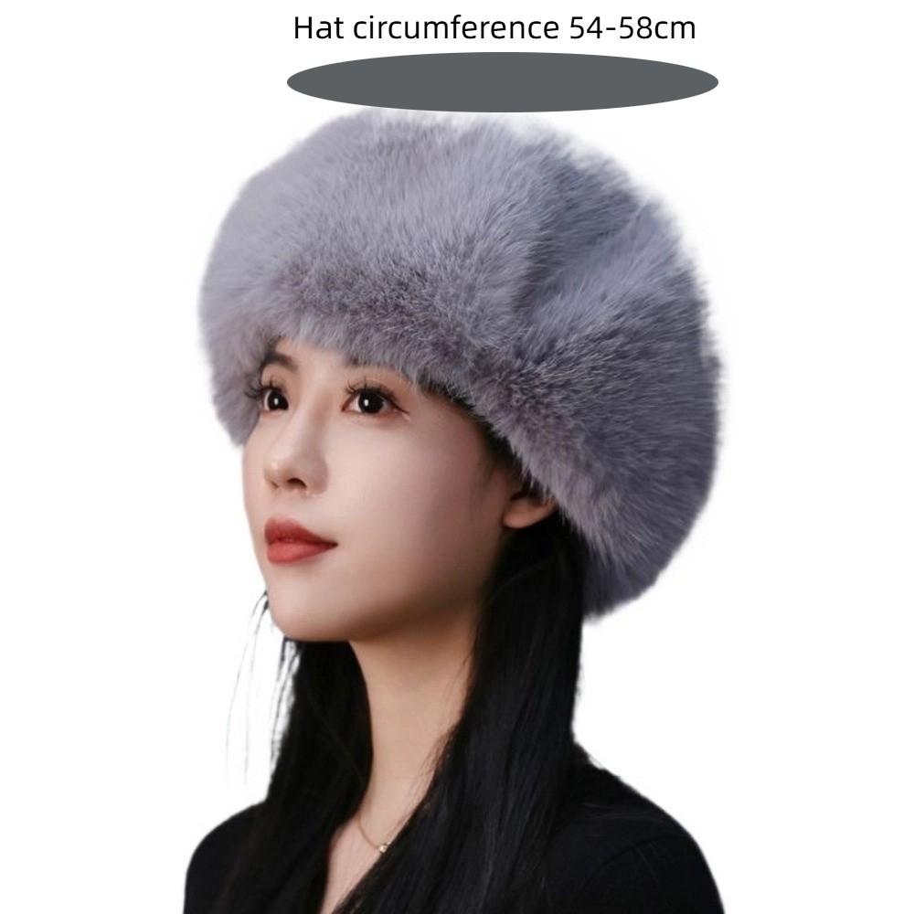 Fluffy Ear Protection Cap Thick Russian Cap Soft Windproof Earflap Cap  Winter