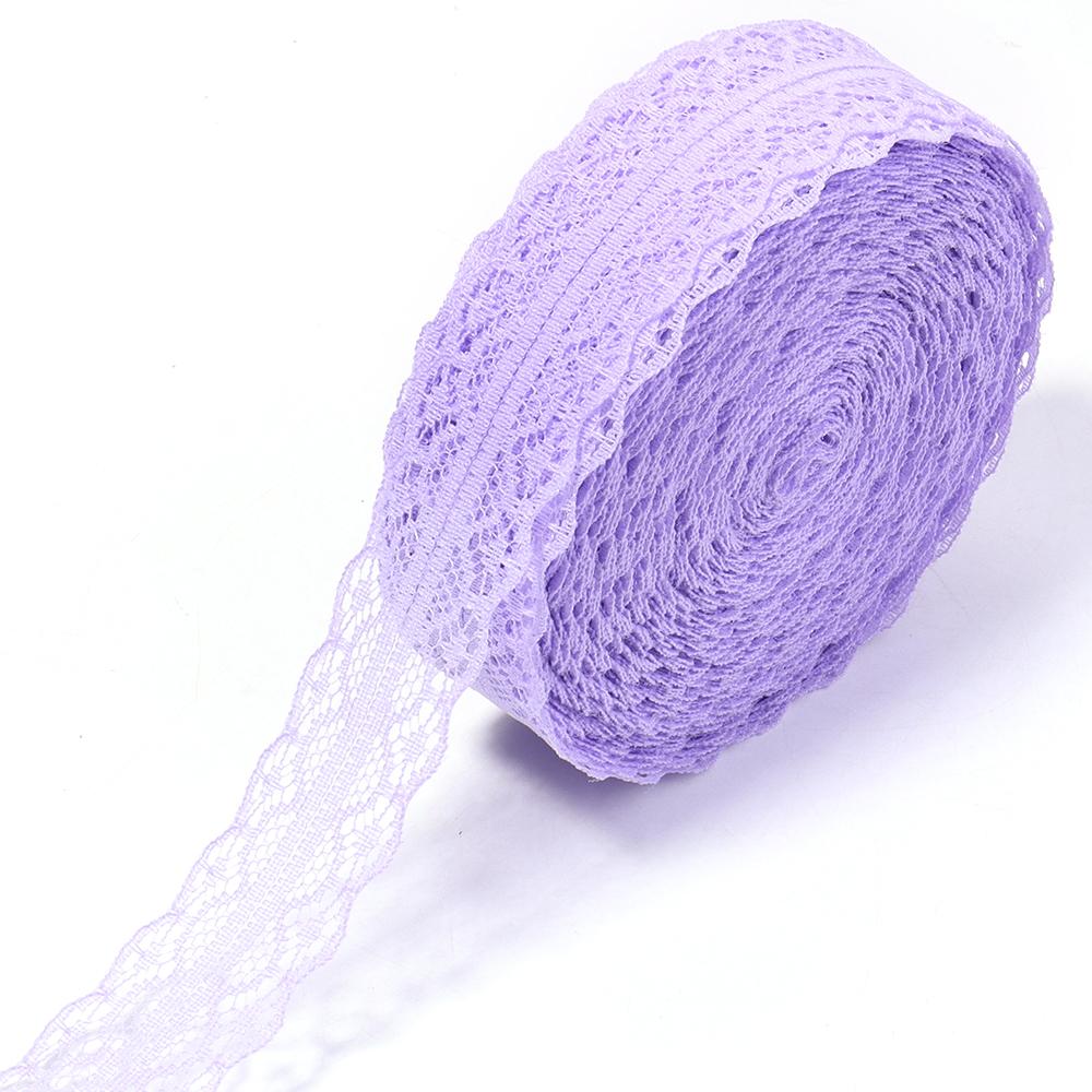 20yards/lot 2.8cm Colorful Lace Ribbon Non Elastic Hollow Lace Webbing DIY Flower Bow Gift Packing Clothing Wedding Decoration