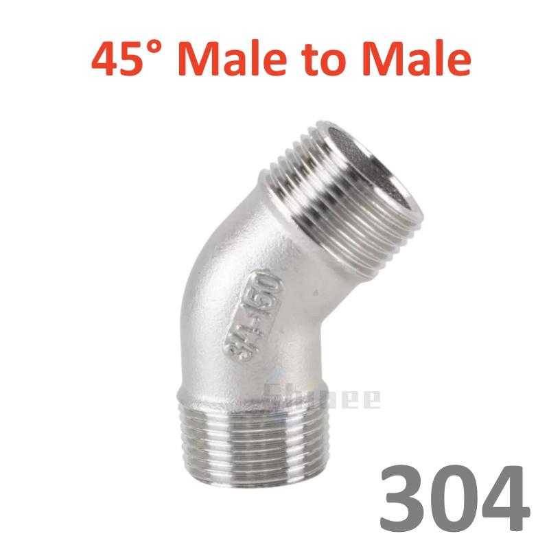 3/8"1/2" 1/4" Elbow 90/45 Degree Angled F/F Stainless Steel SS304 Female Male Threaded Pipe Fittings Reducer Plumbing connection