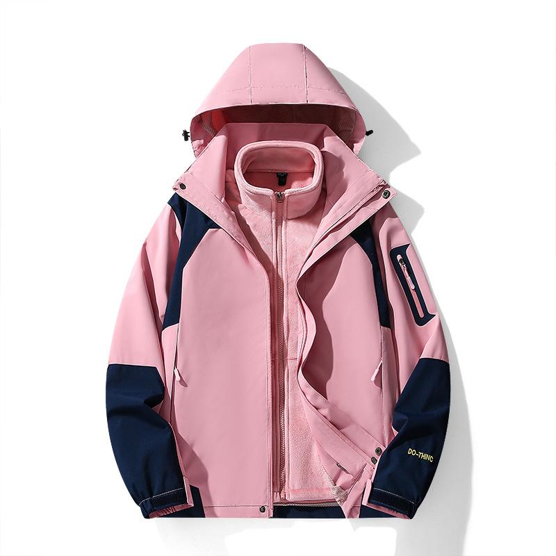 Mian Velvet New Autumn and Winter Jacket for Men Three-in-one Two-piece Jacket for Men and Women