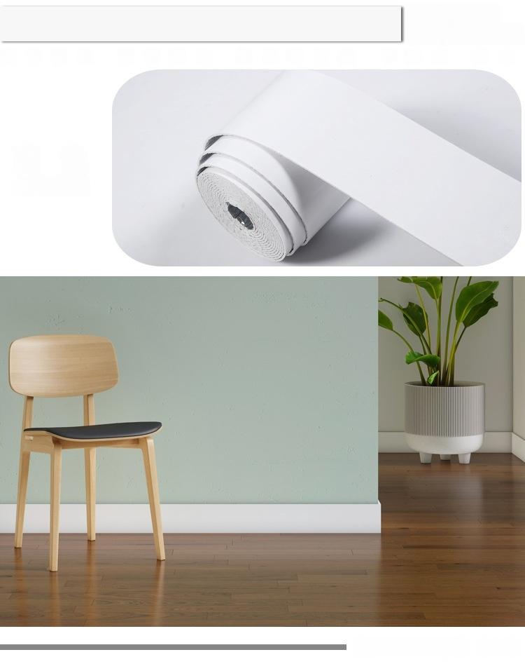 

1PC 5m/196.85inch Marble Self-adhesive Border Floor Stickers for Living Room Skirting Line Waterproof Waist Line белый