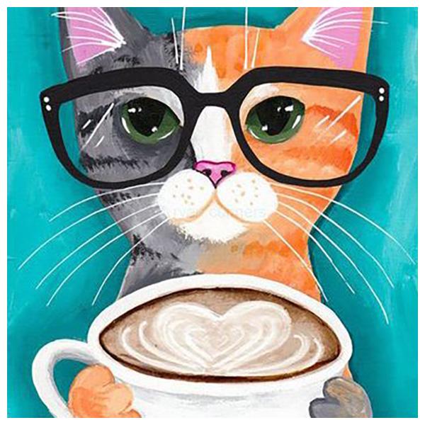 

DIY 3D круглая алмазная картина животных кошки вышивка крестом ремесло стежок домашний декор Full Round 20x20CM