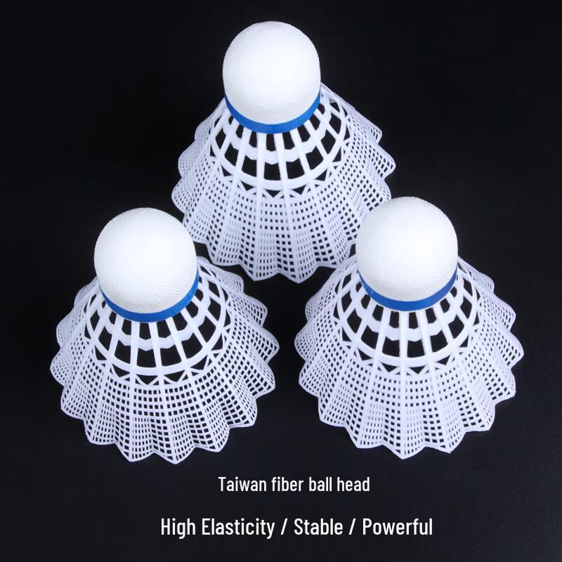 Ayub Fiber Head Nylon Badminton Shuttlecocks (12-Pack)