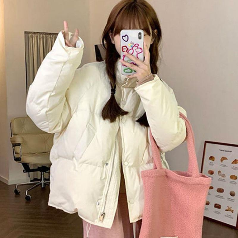 

2023 Женская короткая фиолетовая легкая пуховая куртка со стойкой S (41-57 kg)