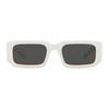 Prada Logo Design Plastic Plastic Nitrocellulose Square Sunglasses Unisex Couple Style White