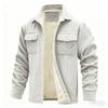 Men's Long-Sleeve Corduroy Jacket With Lapel, Pockets & Single-Breasted Design | Fleece-Lined For Warmth, Fashionable & Casual