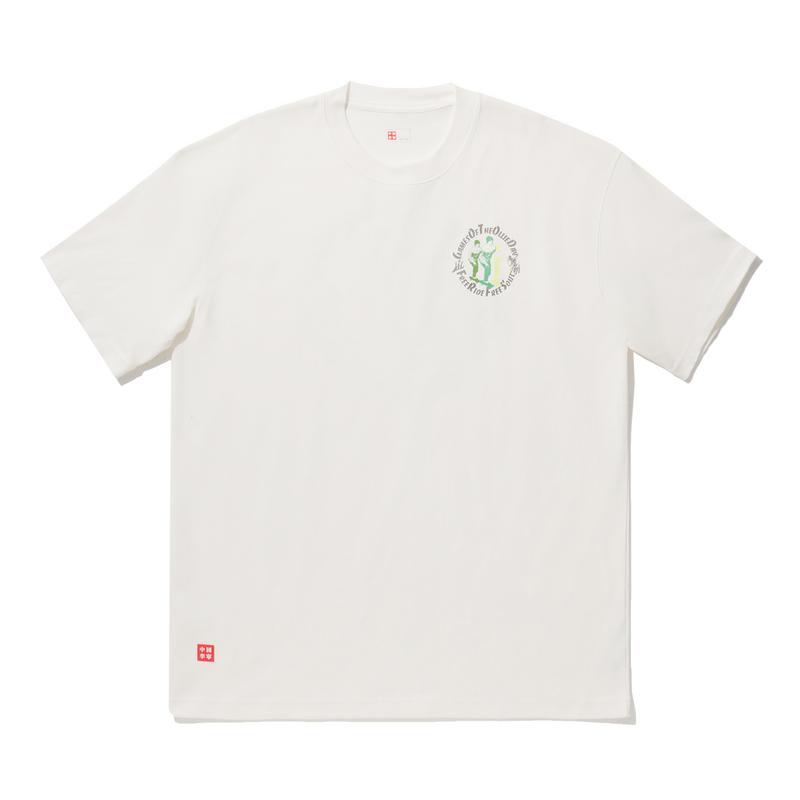 Li Ning T Shirts Unisex Ivory Crew Neck Moderate Straight Fit AHSU929-6