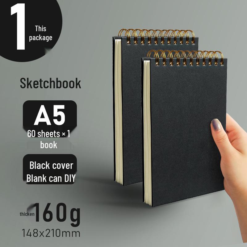 A4 Hardcover Spiralgebunden Verdicktes Skizzenbuch - Zeichenbuch für Kunststudenten mit losen Blättern 8K für die Grundschule.