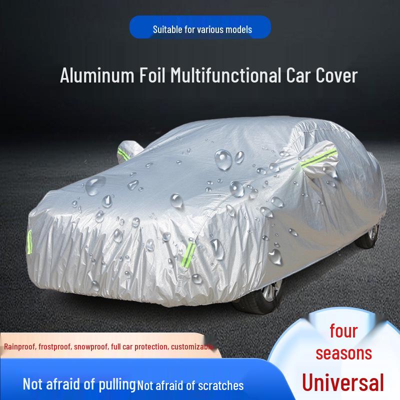 Universal All-Season Oxford Cloth Car Cover - Thick, Sunscreen, and Rainproof