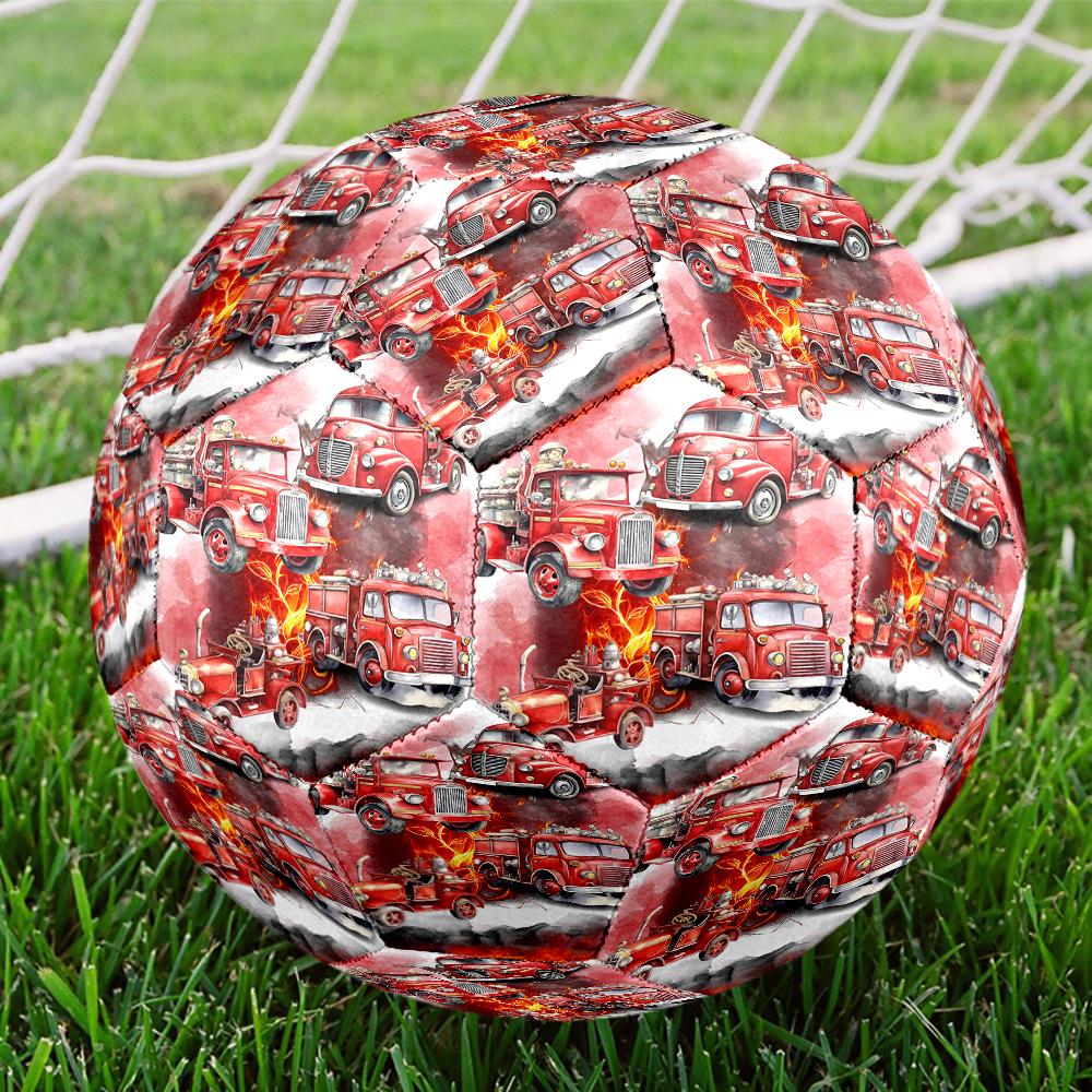 Firefighters Theme Size 5 Soccer Ball, Suitable for Both Indoor and Outdoor Matches, a Gift Suitable for Everyone.