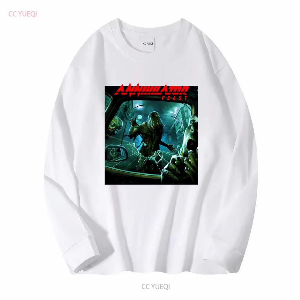 Inspired Annihilator Feast Cotton Black Size S to 5XL T Shirt Fans BE437 long sleeves vintage Washed Breathable Soft Stretched