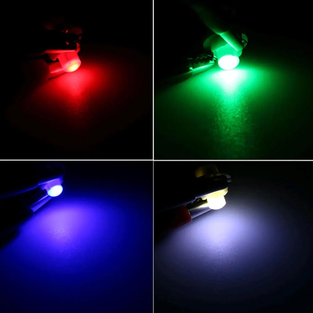 10Pcs Car Universal T5 B8.4 LED Car Dash Board Bulb BX8.4D Instrument Panel DC 12V Indicator Lamp Light Car Interior Accessories