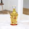 10ml Glass Roll-on Perfume Bottle, Dubai Style Enamel Embroidery with Rhinestone, Essential Oil Container