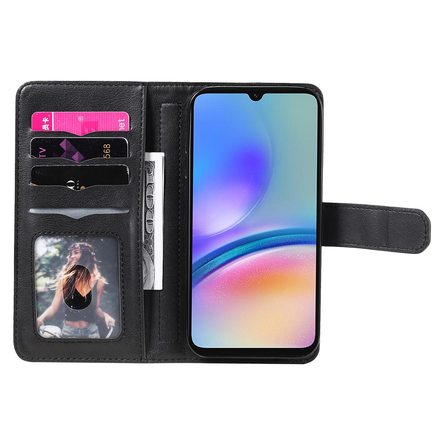 

For Samsung Galaxy A05s 4G Leather Case with 10 Card Holder Phone Cover Stand Black