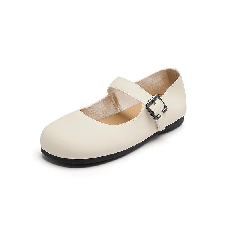 Augustine soft-soled French Mary Jane women's shoes 2025 new autumn flat-soled single shoes small leather shoes women's skirt