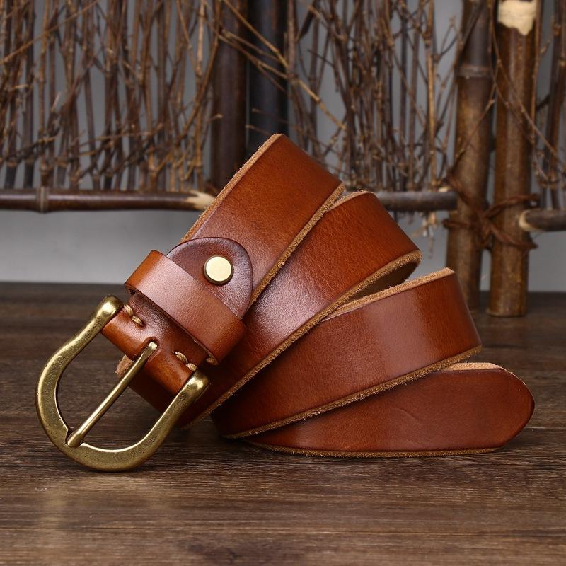 

Импортированный из Италии утолщенный первый слой коровьей кожи, кожаный ремень с пряжкой, универсальный мужской ремень для джинсов 130cm