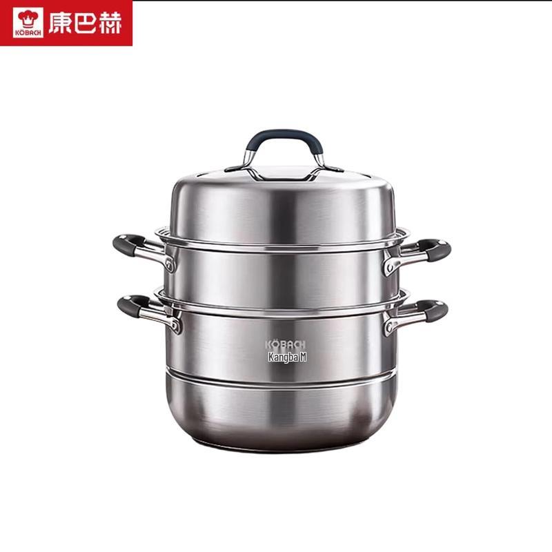 KOBACH 3-Layer 304 Stainless Steel Steamer Pot, 28cm