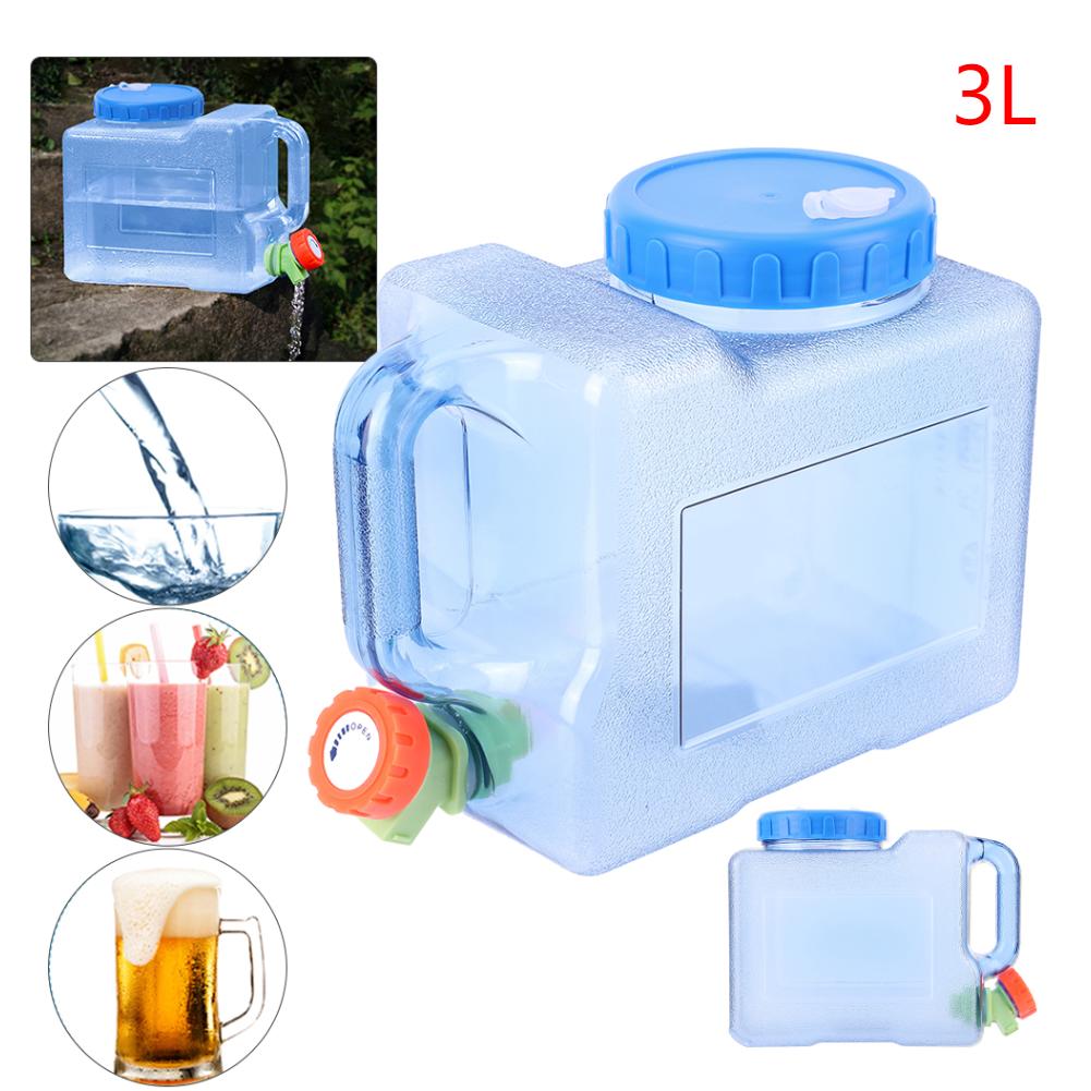 Large Capacity Portable Water Bucket Driving Pure Water Tank Container with Faucet for Outdoor Camping Cooking Picnic Hiking