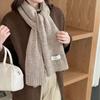 Knitted Scarf Autumn and Winter Versatile Atmosphere Simple High End Warm  Soft and Waxy Scarf Trendy and High End
