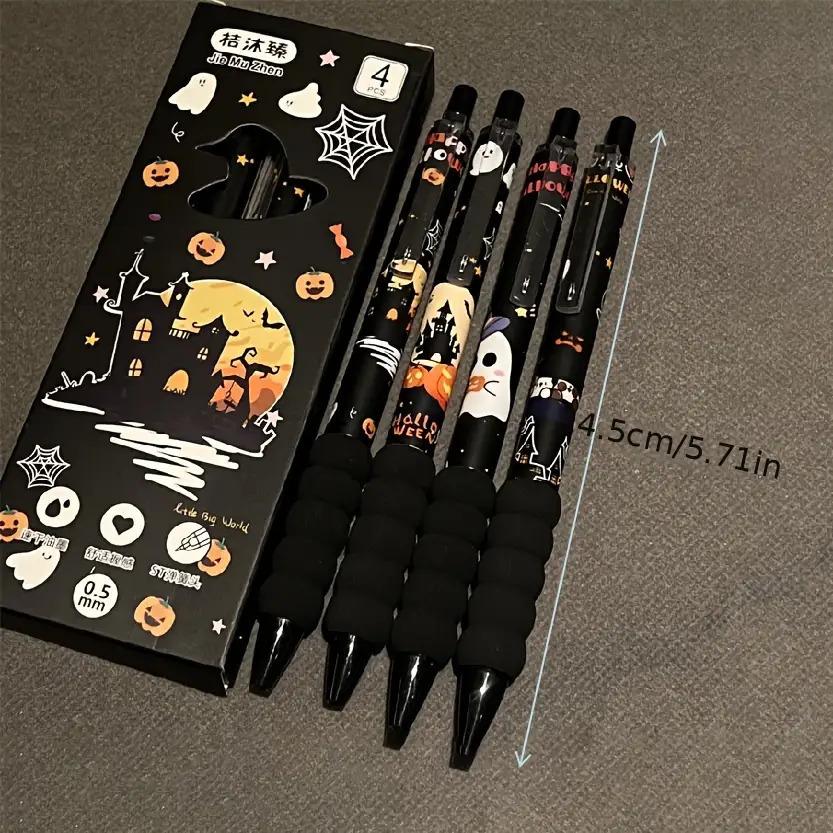 Xiaomi 4PCS Halloween Theme Gel Pen, Tip Diameter 0.5mm - Very Suitable for Classroom Rewards, Halloween Gifts, School Supplies