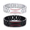 Men Bracelet,Stainless Steel Wristband,Baseball Watches Band Bracelets for Man Jewelry
