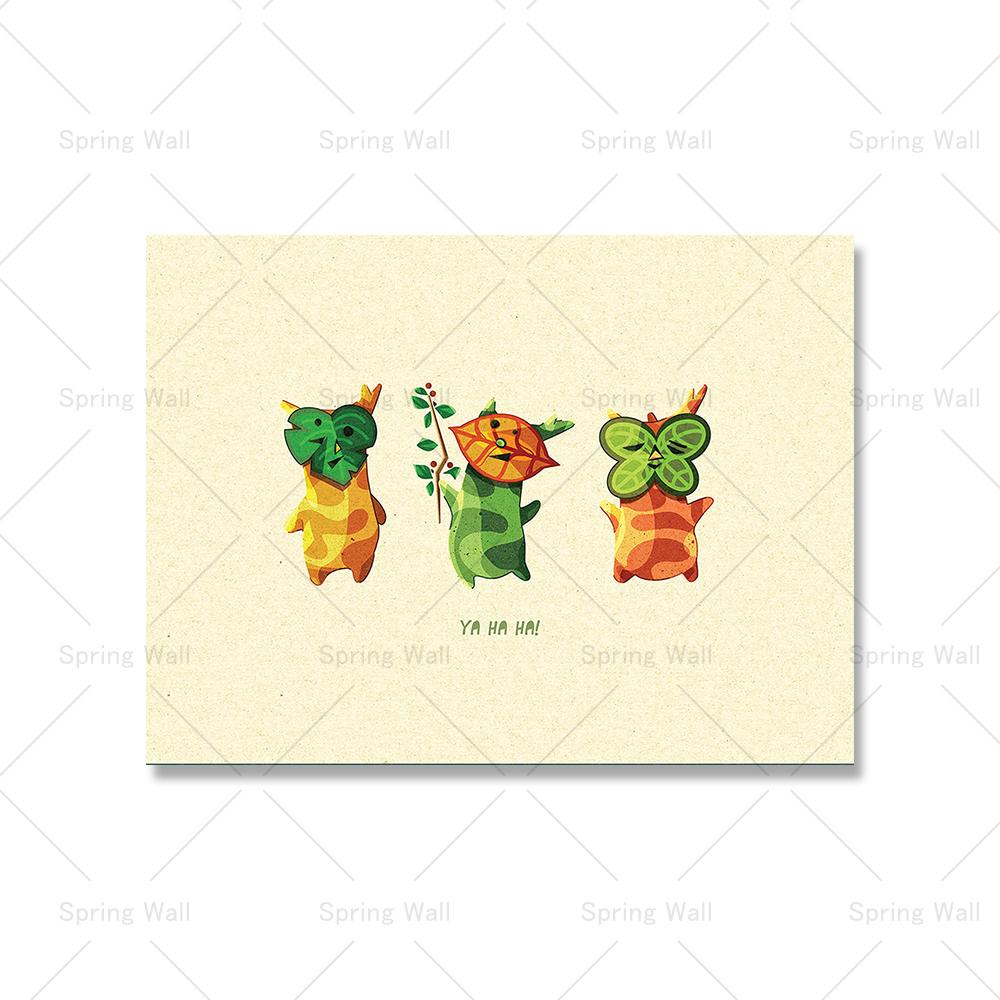 

Милый Постер с Фигуркой и Принты Вдохновленная Холст Картина Breath of The Wild Современные Настенные Картины для Гостиной Домашний Декор 21x30cm No Framed