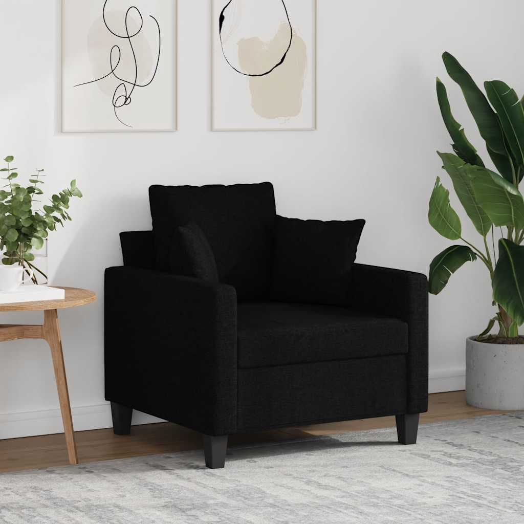 Armchair Black 60 Cm Fabric