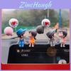 Cartoon Couple Figurines For Car Interior And Home Office Decor Gray Couple Heart Balloon