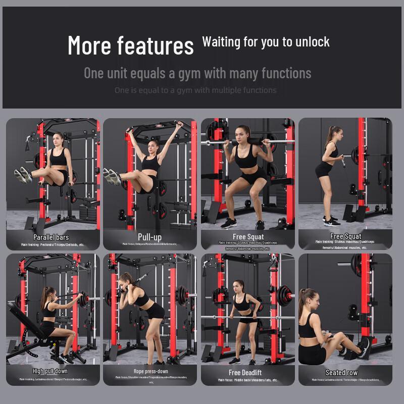 JINGRUIDA Multifunctional Home Gym Smith Machine